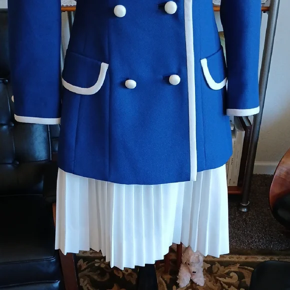 Lilli Ann Vinage 1960s Blue and white dress and jacket sets size S - Picture 4 of 13